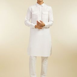 Diwas by Manyavar Shirt Collar Pathani Kurta-28