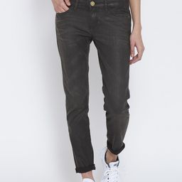 Tokyo Talkies Charcoal Grey Skinny Fit Stretchable Jeans-image-56
