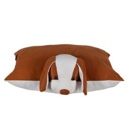 Ultra Kids Brown & White Dog Folding Pillow Plush Soft Toy-51