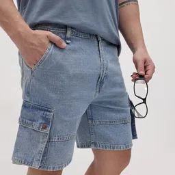 The Roadster Life Co. Men Pure Cotton Relaxed Fit Cargo Shorts-picture-45
