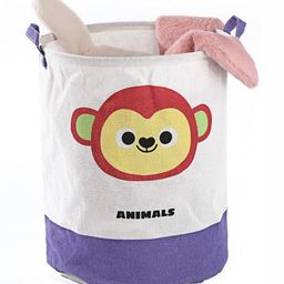 HOUSE OF QUIRK White & Purple Printed Cotton Laundry Bags-13