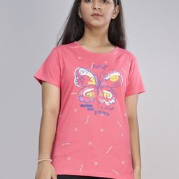 ZUNIORS SSC Kids-Unisex Pink Cotton Printed Tshirts-image-129