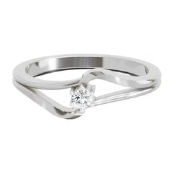 Sparkles Lab Grown Diamond 0.18 Carat Round Solitaire Ring IGI Certified 14K White Gold-image-74