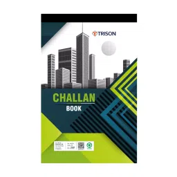 Trison Challan Book 10.5x16.5 cm 150 Sheets (50 Printed + 50 Printed 2nd copy + 50 Plain) Free carbon inside (Pack of 5)-35