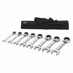Westward Combination Wrench Set Steel Fll Plish Standard, 54DG30-6