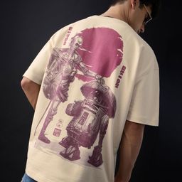 The Souled Store Men Star Wars Printed Drop-Shoulder Sleeves T-shirt-image-50