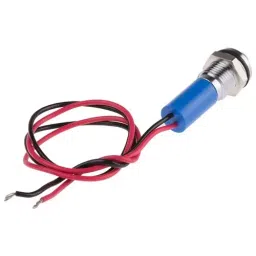RS PRO Blue Panel Mount Indicator 110V AC, Mounting Hole Size 8 mm, Termination Type Lead Wires, IP Rating IP67, Model No 7239615 image 2