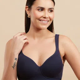 Nykd Women Breathe Cotton Lift Bra - D Blue (NYB227)-30