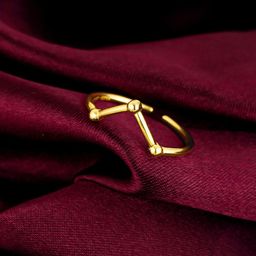GIVA 925 Sterling Silver 18k Gold Plated Apex Ring-image-89