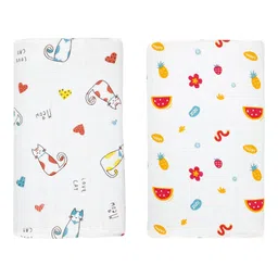BAESD Kids Pack of 2 Pure Cotton Printed Swaddles-53