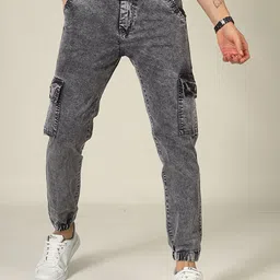 PLUS 91 Women Jogger Mid-Rise Heavy Fade Jeans-78