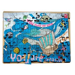 WISSEN Motivational Therapy Pattern Wooden Jigsaw Puzzle Multicolor - 60 Pieces-25