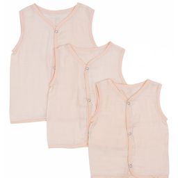 Mi Arcus  Cotton Sleeveless Solid Vests Pack of 3 White-image-22