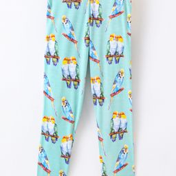 CrayonFlakes All Over Birds Printed Leggings - Green-image-31