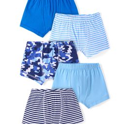 Honeyhap Premium  Cotton Elastane Single Jersey Bio Finish Striped Trunks  Pack of 5 - Multicolor-picture-18