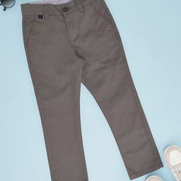 Pantaloons Junior Solid Trousers - Grey-image-102
