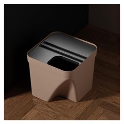 JD FRESH 1 Pc Square Dustbin with Lid for Home and Office use - Beige-image-14