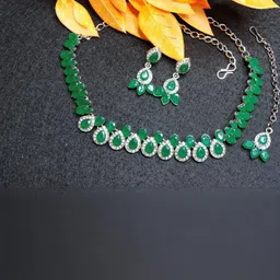 VATSALYA creation Rhodium-Plated Artificial Stones Alloy Jewellery Set-image-71