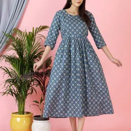 Moda Rapido Women Ethnic Motifs Printed Thread Work Anarkali Kurta-image-84