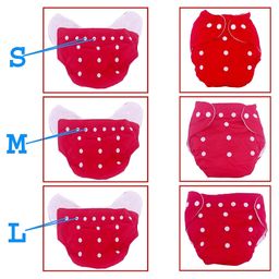 Domenico Reusable Cloth Diaper With Insert Pads Pack of 2 (Color May Vary) - Red Blue image 2