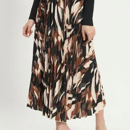 ZWERLON Printed Flared Maxi Skirts image 5