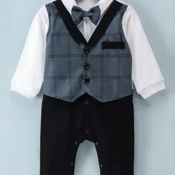Mark & Mia Infant Boys Checked Shirt Collar Rompers-image-30