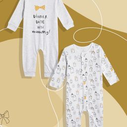 mothercare Infants Pack Of 2 Printed Pure Cotton Rompers-picture-25