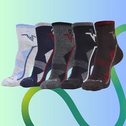 MJE Men Pack Of 5 Patterned Ankle Length Socks-picture-18
