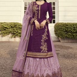 ASISA Embroidered Semi-Stitched Dress Material-image-37