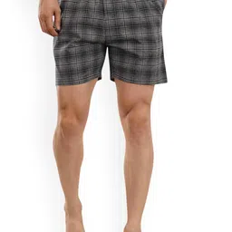 PB & J Checked Cotton Mid-Rise Boxer MBX-BLKCHK-S-image-76