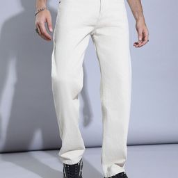 Hence Men Mid-Rise Cotton Baggy Loose fit Light Fade Jeans-image-82