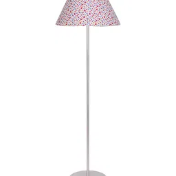 Devansh White Conical Shape Floor Lamp With Steel Base-image-29