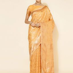 KALINI Ethnic Motifs Silk Blend Chanderi Saree-image-17