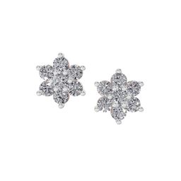 Sparkles Lab Grown Diamond 0.41 Ct IGI Certified Round Floral Diamond Stud Earrings 14K-image-45