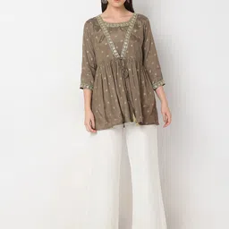 Ethnicity Women Floral Printed Round Neck Top-picture-10