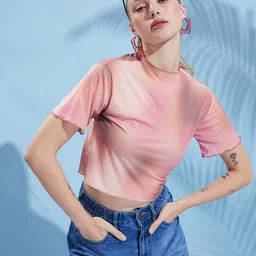 Fashfun Women Tie and Dye Printed Cotton Crop Top-picture-42