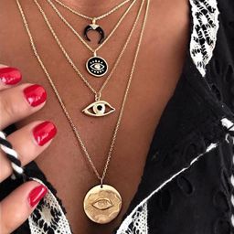 Arzonai Gold-Toned Stainless Steel Necklace-45