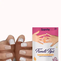 Sanfe Trendi Tips Set Of 24 Instant Press On Nails - Off White-image-83