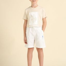 U.S. Polo Assn. Kids Boys Cotton Regular Fit Mid-Rise Shorts-33