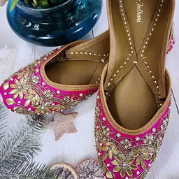 Fulkari Women Ethnic Mojaris Flats-56