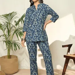 Bandia Floral Printed Tunic With Trousers Co-Ords-image-23