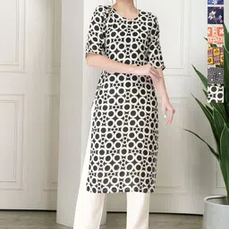 7Threads Women Pack of 6 Ethnic Motifs Printed Floral Crepe Kurta-image-42