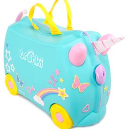Trunki Una The Unicorn Kids Ride-On Suitcase and Carry-On Luggage With Glittery Stickers - Blue-image-42