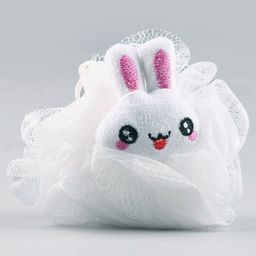 Babyhug Bunny Shaped Bath Loofah - White-image-23