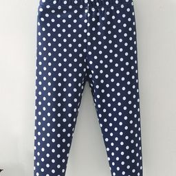 Kookie Kids Full Length Lounge Pants Polka Dots Print - Blue-image-101