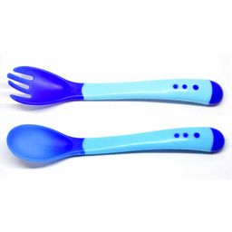 The Little Lookers Temperature Sensing Spoon & Fork Set - Yellow-13