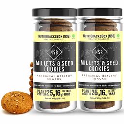 NutriSnacksBox Healthy Multigrain Millet & Seed Cookies 300g - Pack of 2 x 165 gm Each-19