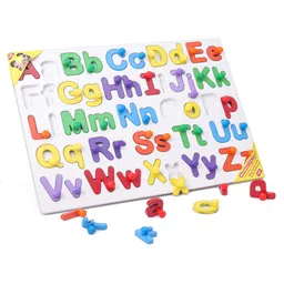 anindita toys Anindita Wooden English Small Alphabets Puzzle - Multicolor-picture-49