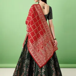 SWAMI STUDIO Ready to Wear Lehenga & Unstitched Blouse With Dupatta image 5