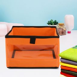 Kuber Industries Orange Set of 1 Regular Multi-Utility Organisers-49